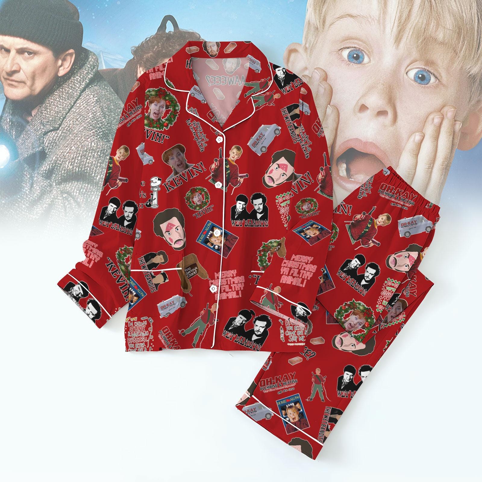 Home Alone Pajama Pants Kids Etsy