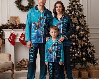 Avatar Pajamas Set, Family Christmas Pajamas, Matching Pajamas, Holiday Gift Sleepwear