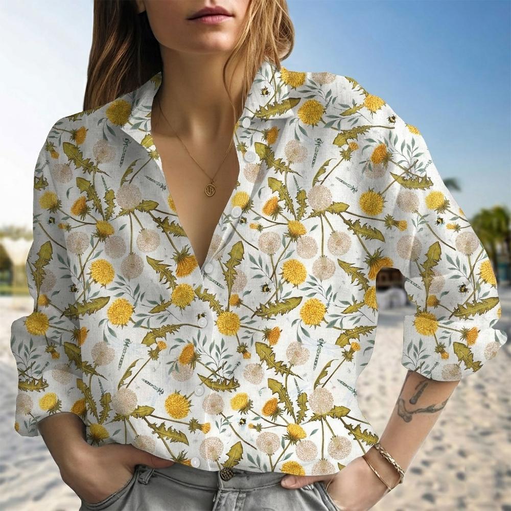 トップス house on the hill L/S Tee yellow flower ellarosemcfadin wears the Azalea Maxi Nap Dress® in Butter Yellow 💛