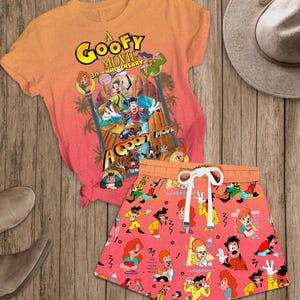 Pijama de la película Goofy de Disney, pijama del 30.º aniversario de Goofy, pantalones cortos y camiseta de dibujos animados, regalo para fans de los 90, regalo de cumpleaños