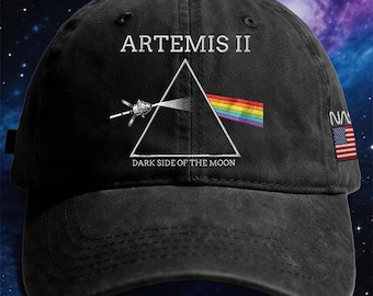 Artemis II Dark Side of The Moon Hat, NASA Orion Mission Dad Hat, NASA Fan Space Quote Cap, Astronomy Lover Gift
