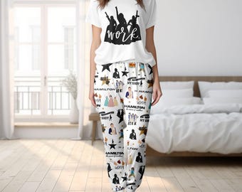 Hamilton Musical T-shirt Pants Set, Broadway Theater Pajams Set, Alexander Hamilton Sleepwear Set, Hamilton Fan Gift