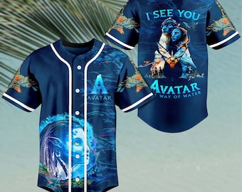 Personalized Avatar Baseball Jersey, Avatar The Way of Water T-Shirt, Jake Sully and Neytiri Jersey For Fan, James Cameron's Avatar Tee