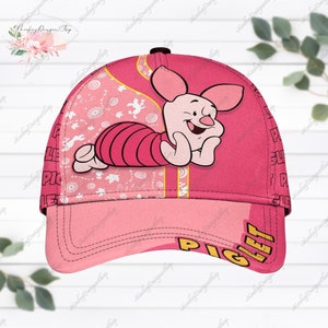 Gorra de cerdito de Halloween, gorra clásica de dibujos animados de Disney, gorra de béisbol de Winnie the Pooh, gorra con cara de cerdito rosa para niños, regalo de cumpleaños de Magic Kingdom