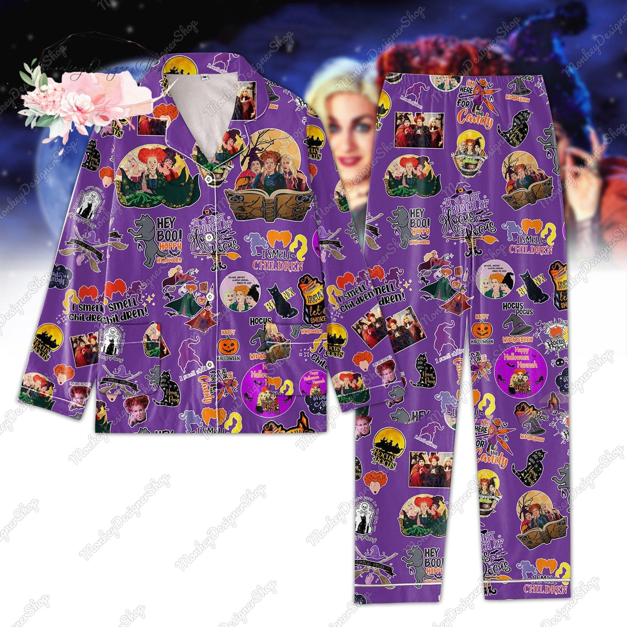 Halloween Pajama Pants Disney Hocus Pocus Pajamas Sanderson