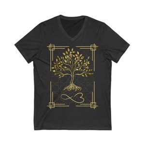 T-shirt infinita / T-shirt grafica di lusso / Albero infinito / Regalo elegante / Amanti dell'albero infinito / Scarpe da ginnastica / T-shirt da uomo e donna unisex / immagine 2