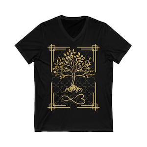 T-shirt infinita / T-shirt grafica di lusso / Albero infinito / Regalo elegante / Amanti dell'albero infinito / Scarpe da ginnastica / T-shirt da uomo e donna unisex / immagine 1