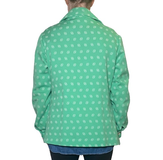 1960s Green Patterned Jacket - image 2