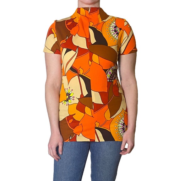 1960s Groovy Patterned Top - image 1