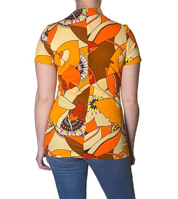 1960s Groovy Patterned Top - image 2