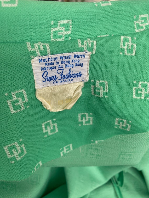 1960s Green Patterned Jacket - image 3