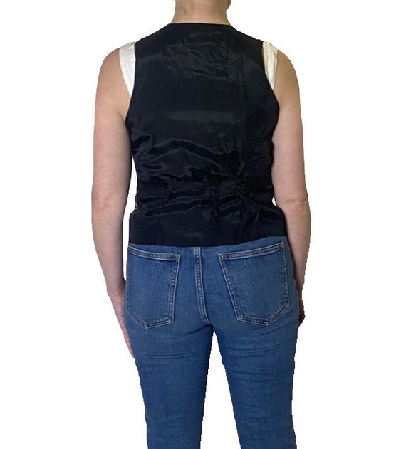 1990s Ribbon Pattern Fitted Vest - image 2