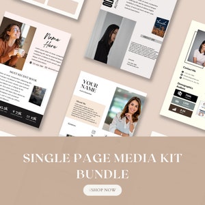 Single Page Author Media Kit Bundle