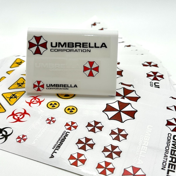 Biohazard Stickers, Resident Evil T-Virus Sticker all in one pack