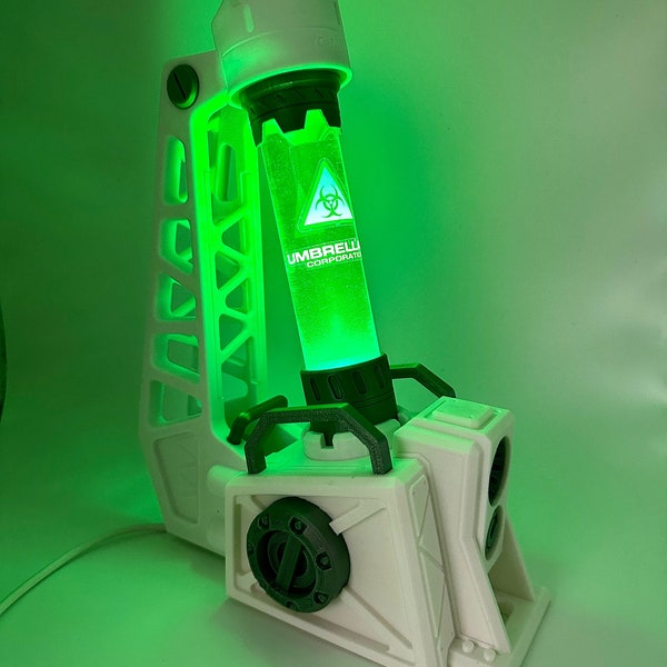 Biohazard Evil T-Virus LED-Lampe, 3D gedrucktes Umbrella Corporation inspiriertes Licht, Spielraumlampe, Dekor,