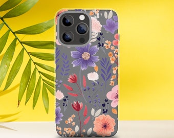Clear Pressed Flower iPhone Case, Aesthetic iPhone Casing, Cute Floral Phone Cover