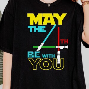 Comfort Colors May The 4th Be With You Shirt, Lightsaber Graphic Tee, Funny Star Wars Shirt, Sci Fi Galaxy Tee, Gift For Him Or Her