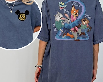 Custom Zootopia Disney Shirt, Comfort Colors, Personalized Disney Family Shirt, Mickey Ears Shirt, Disney Zootopia Characters Shirt