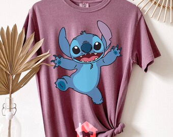 Stitch Funny Comfort Colors® Shirt, Disney Stitch Shirts, Lilo and Stitch Shirts, Disney Family Trip, Vacation Tee, Angel and Stitch Shirts