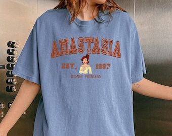 Anastasia Princess Tee, Retro Disney Princess Shirt, Vintage Character T-Shirt, College Font Tee, Aesthetic Princess Fashion, Gift for Her