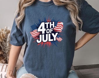 4th Of July Shirt, Comfort Colors Shirt, American Shirt, Fourth of July Shirt, USA Patriotic Shirt, Independence Day Shirt