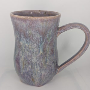 Handcrafted purple drippy mug