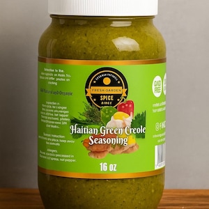 Groene biologische Haïtiaanse epis. Kruiden/marinade, universele mix voor heerlijke smaken.16 oz
