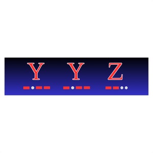 Rush - YYZ Morsecode Blauer Farbverlauf-Autoaufkleber