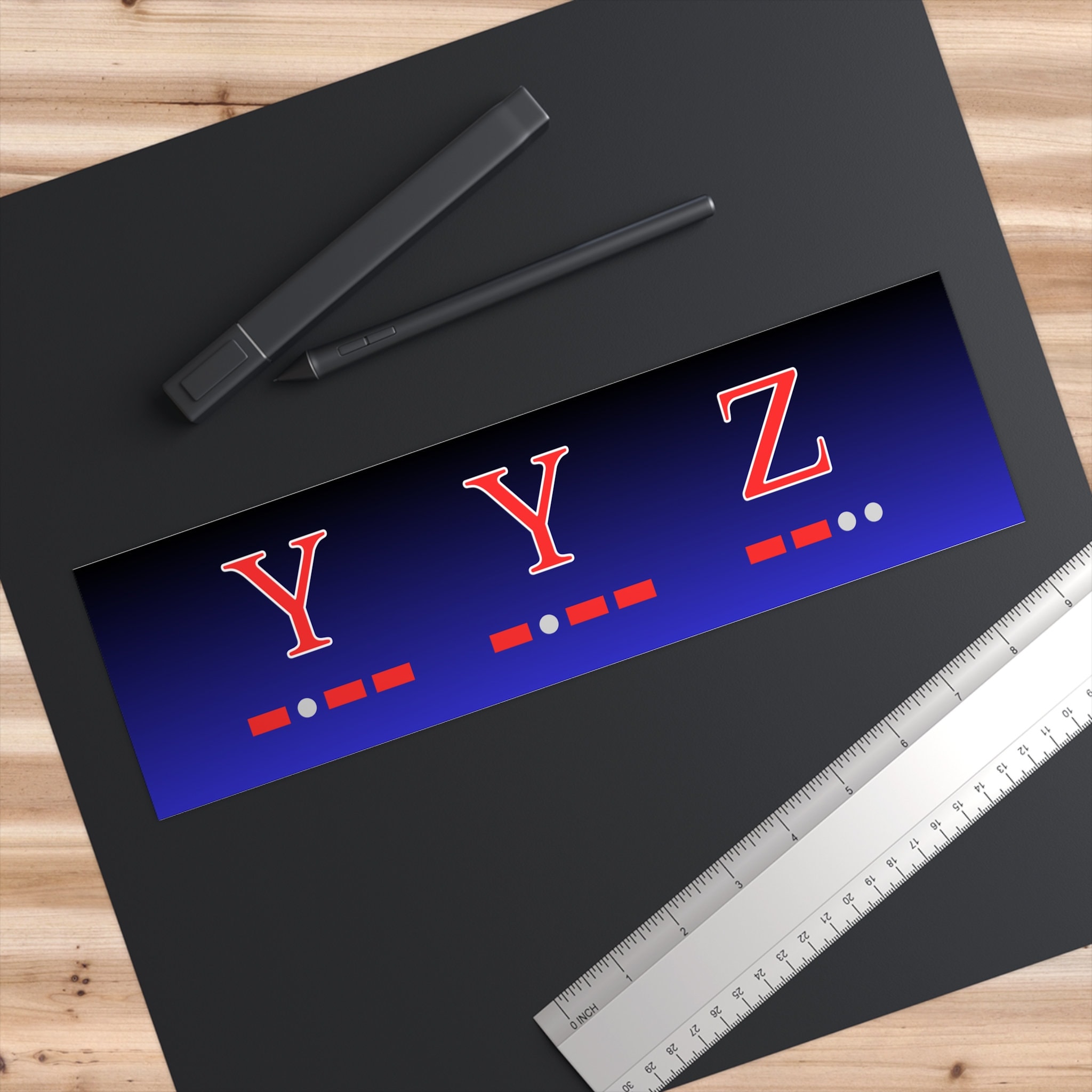 Rush YYZ Morse Code Blue Gradient Bumper Sticker Etsy