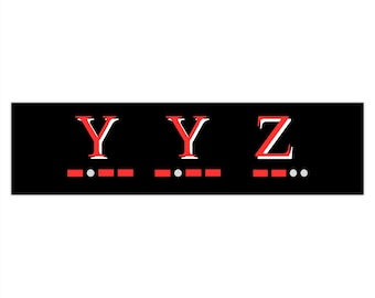 Rush - YYZ Morse Code Black and Red sticker