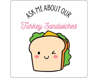 Truthahn Sandwiches Aufkleber