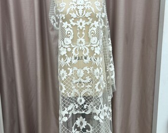 Embroidered Lace Mesh Fabric