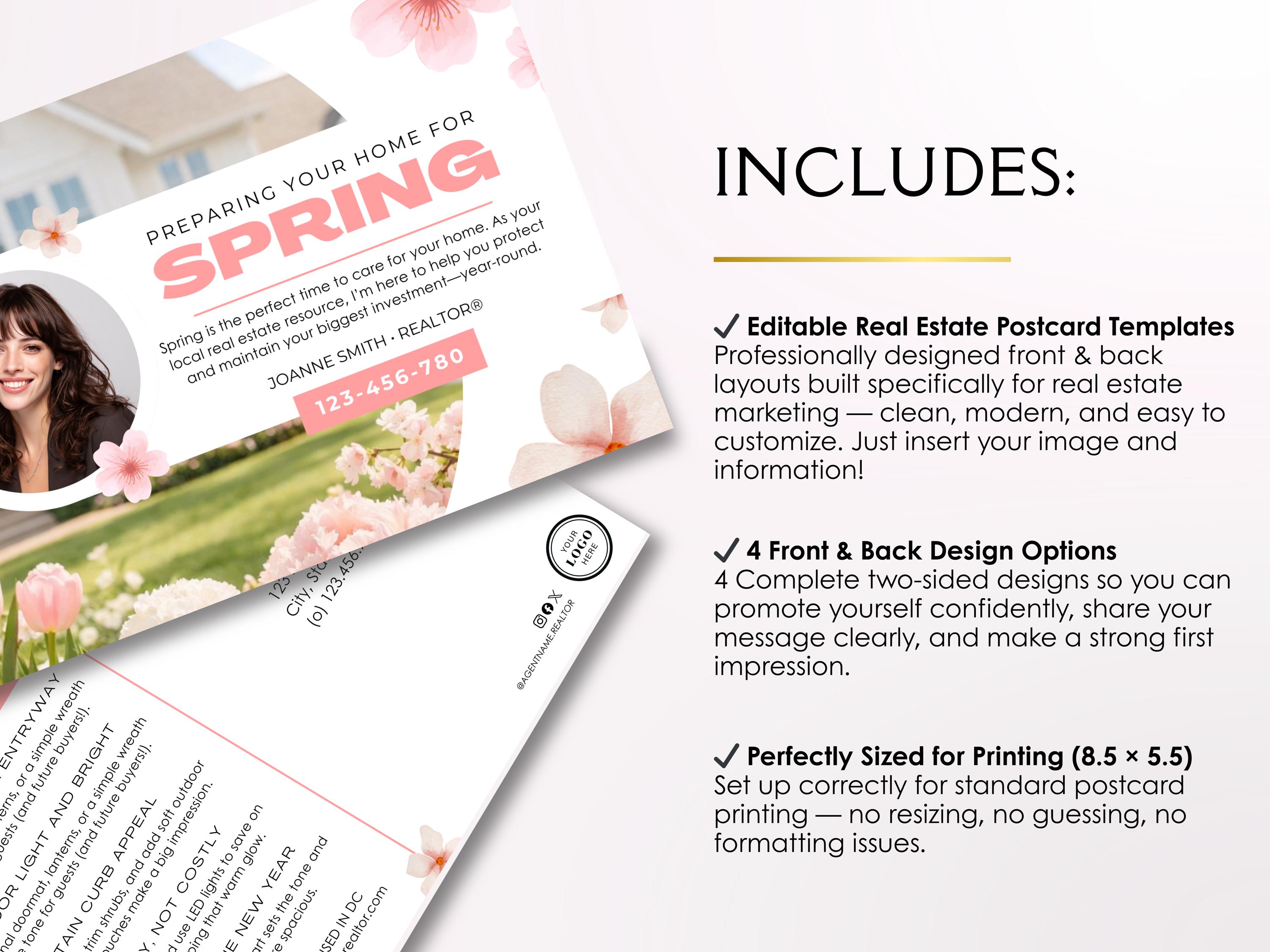 Spring Home Maintenance Postcards | Real Estate Mailer Template ...