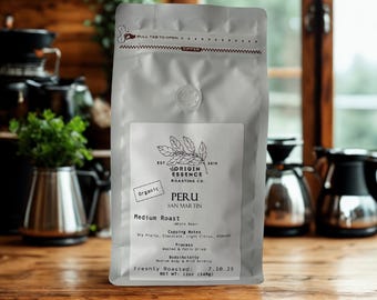 Freshly Roasted Organic Peru San Martin Specialty Coffee