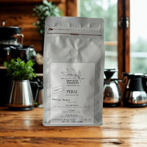 Freshly Roasted Organic Peru San Martin Specialty Coffee