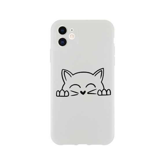 Flexi case - cat, iphone case for iphone 11/12/13/14, Thermoplastic polyurethane (TPU), frosty transparent