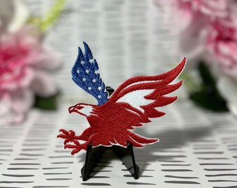 Stickerei America Flag Patch – Bügelaufnäher Aus Polyester, Für Kleidung, Rucksäcke & DIY
