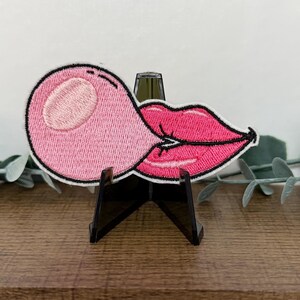 Bubblegum Lips Patch • Embroidered Iron On Patch • Cute Patch • Girly Patch • Food Patch • Retro Patch