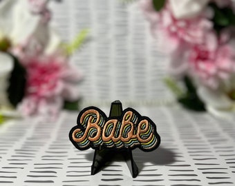 Babe Patch • Embroidered Iron On Patch • Cute Patch • Girly Babe Patch • Retro Babe Patch