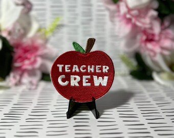 Teacher Crew Patch • Embroidered Iron On Patch • Cute Patch • Teacher Patch • Teaching Apple Patch • Teacher Apple Patch