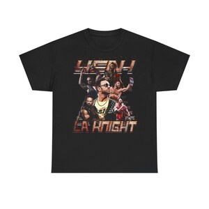 Camiseta unisex de algodón pesado LA Knight YEAH, ropa hecha por fans de la WWE, mercadería no oficial, regalo de lucha libre, camiseta cómoda, regalo para fans