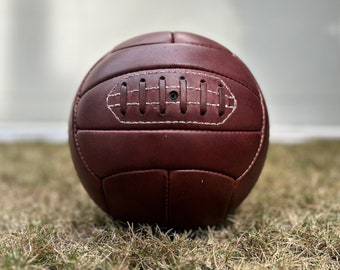 Vintage Leather 1940s Soccer Ball / Football