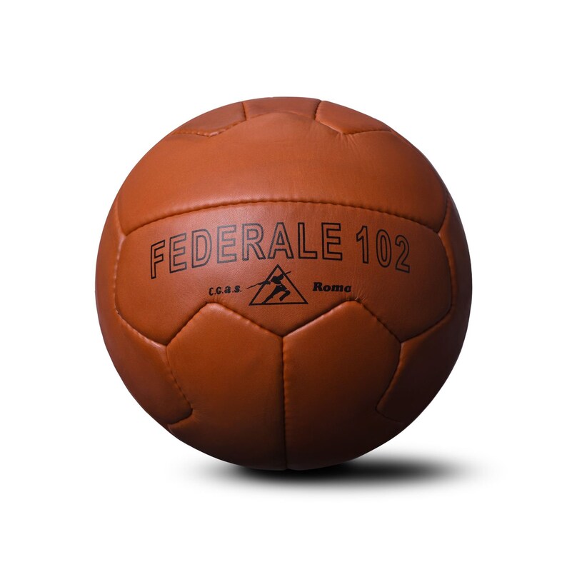 Ballon De Foot Federale 102 - Cuir Véritable - Réplique Coupe Du Monde 1934