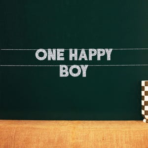 Letrero para fiesta de primer cumpleaños de un niño feliz / Decoración bonita para fiesta de primer cumpleaños / 20 opciones de colores