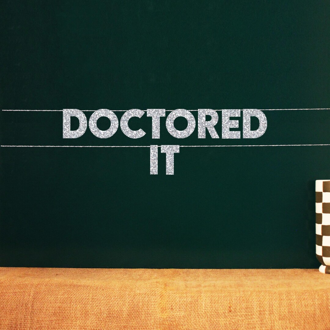 Doctored Photo Example Doctored It | Gift for New Doctor | Graduation Photo Backdrop Party ...