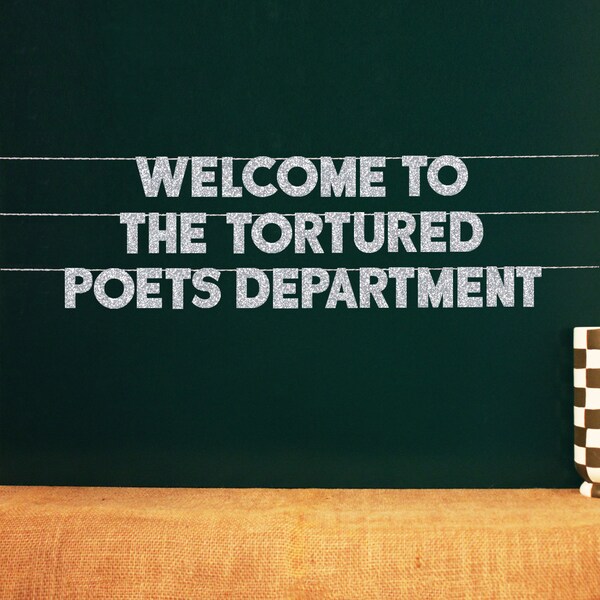 Welcome To The Tortured Poets Department | TTPD Theme Party Decor | 20 Color Options