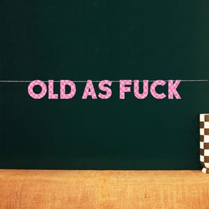 Muy viejo / Diseño de cuadros ondulados / 6 opciones de color / Acabado mate / Letrero de fiesta de 10 cm