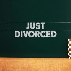 Just Divorced | Divorce Party Sign | Breakup Party Photo Backdrop | 20 Color Options