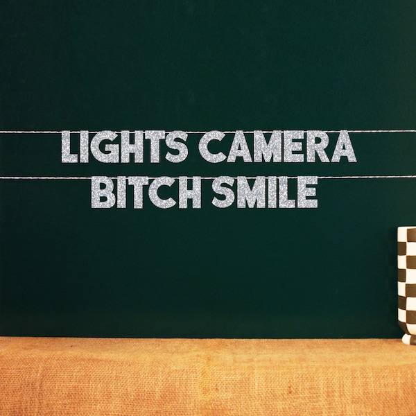 Lights Camera Bitch Smile | TTPD Theme Party Decor | 20 Color Options