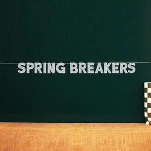 Federkernschutz | Spring Break Party Schild | 20 Farboptionen